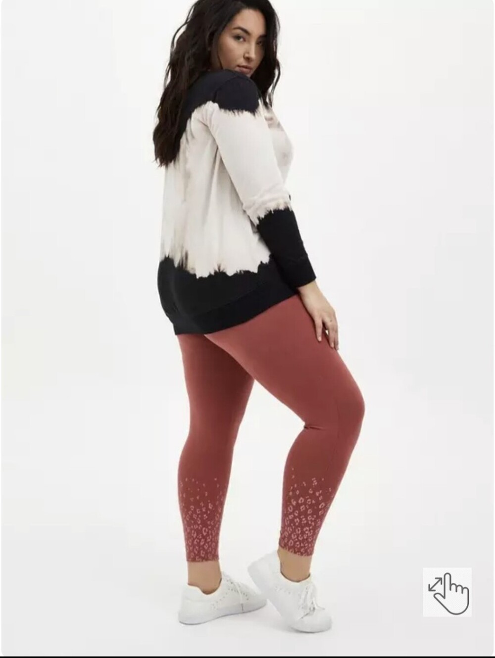 Torrid Glitter Leopard Fade- Marsala Red Premium Legging